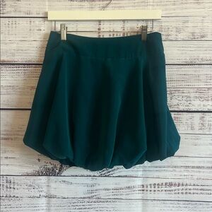 TWENTY ONE MINI BUBBLE SKIRT TEAL LINED ZIPPERED WAIST WOMENS GIRLS SIZE SMALL